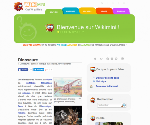 Wikimini, une encyclopédie pour les enfants