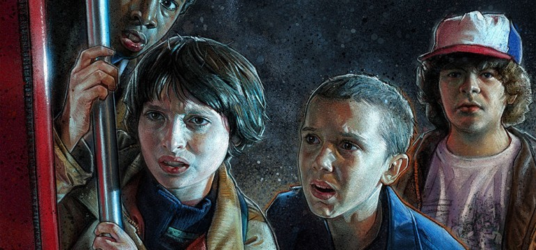 Stranger Things Les enfants vus par l'illustrateur Kyle Lambert